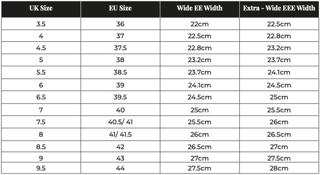 Shoe fitting guide new Sargasso and Grey